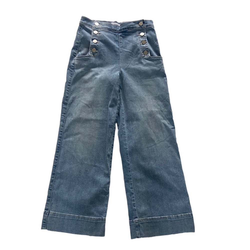 Ann Taylor Loft Wide Leg Crop Jeans Size 2
